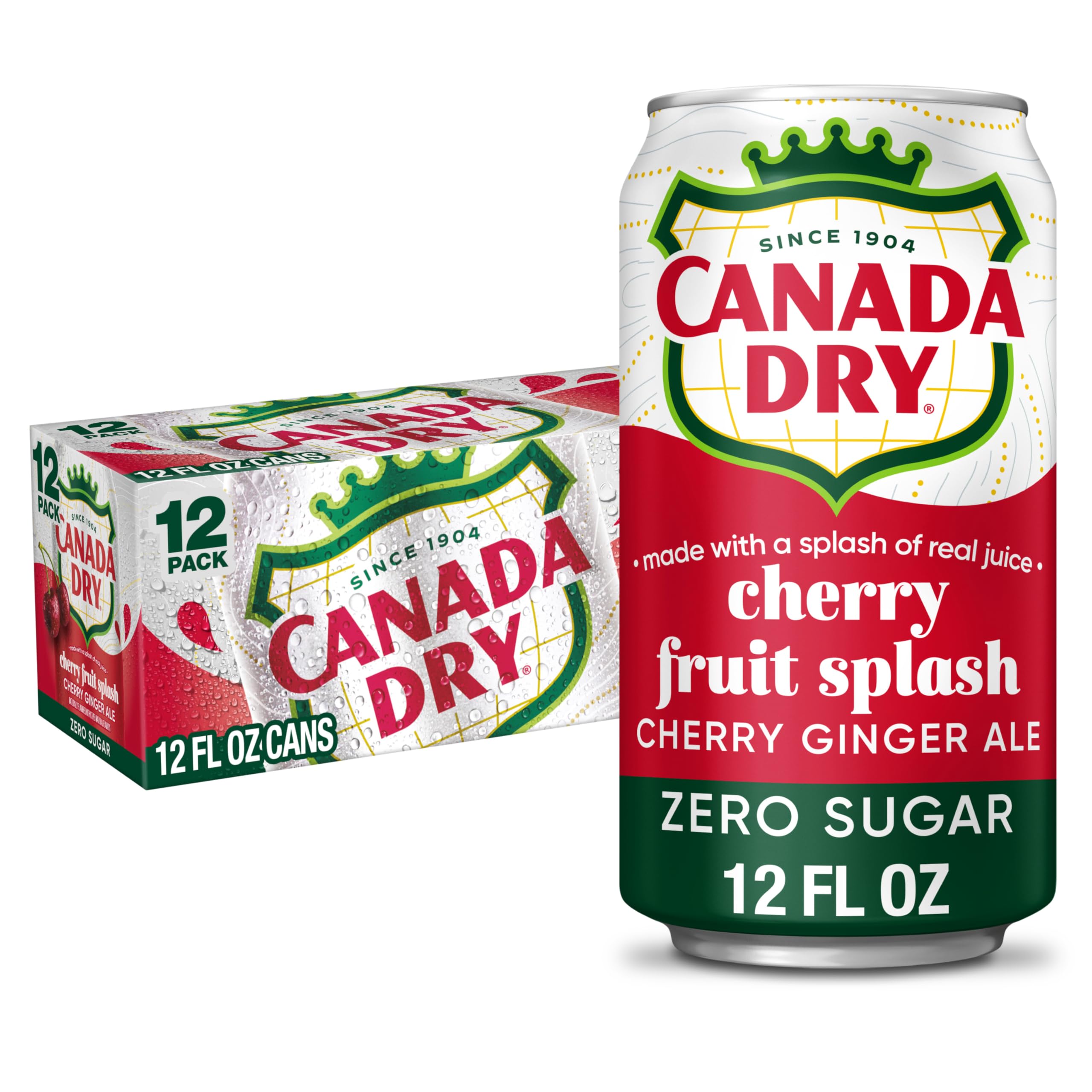Amazon.com: Canada Dry Zero Sugar Cherry Gingerale Fruit Splash